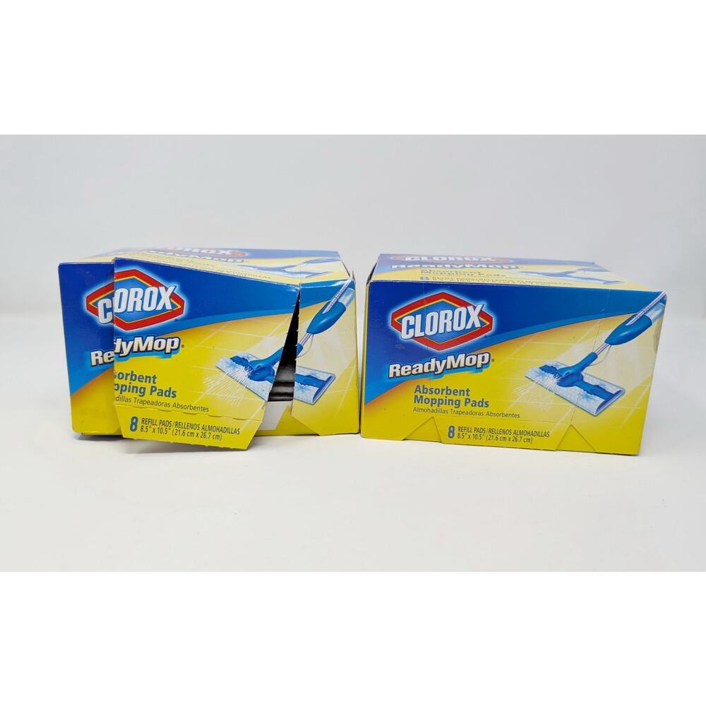 Clorox ReadyMop Absorbent Mopping Refill Pads 14 1 Open Box 1 Closed Box